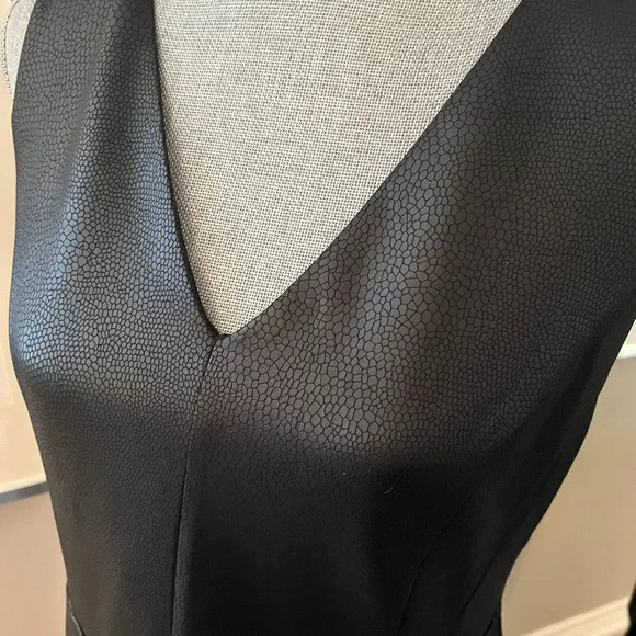 THALIA SODI Faux Leather Sleeveless Lined Dress  Pockets, Size M - Picture 2 of 13